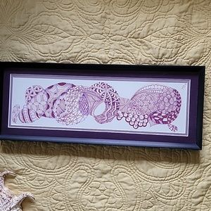 Purple handmade Calligraphy